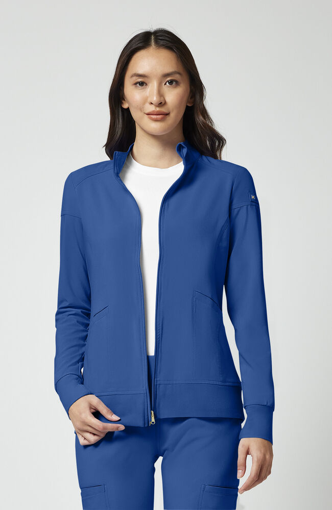 Women's Knit Zip Front Warm Up Scrub Jacket | Cherokee – AllHeart
