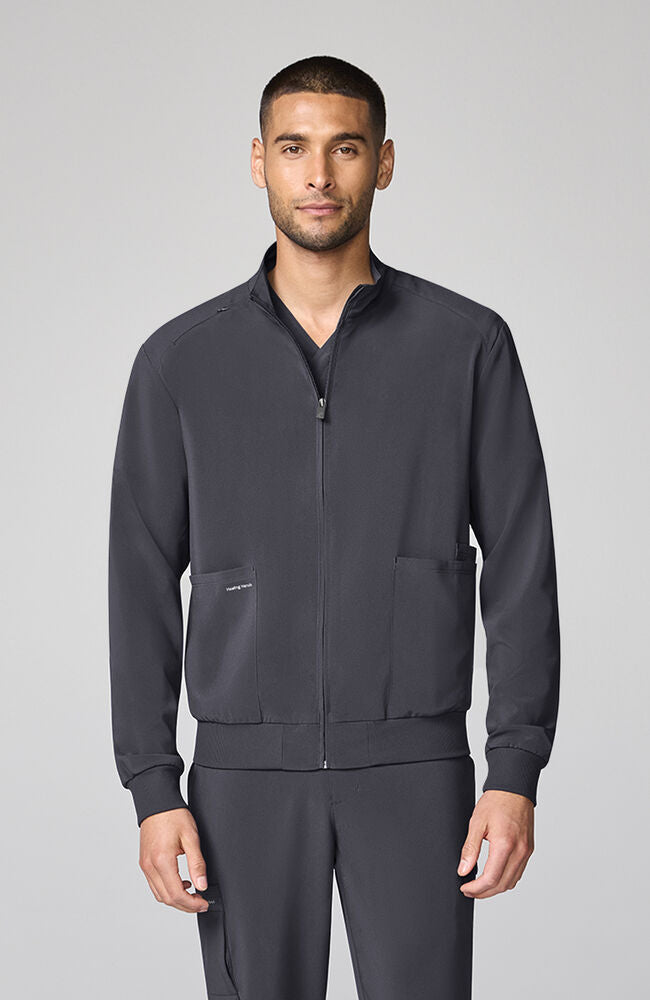 Men's Hayes Zip-Front Bomber Scrub Jacket | AllHeart.com