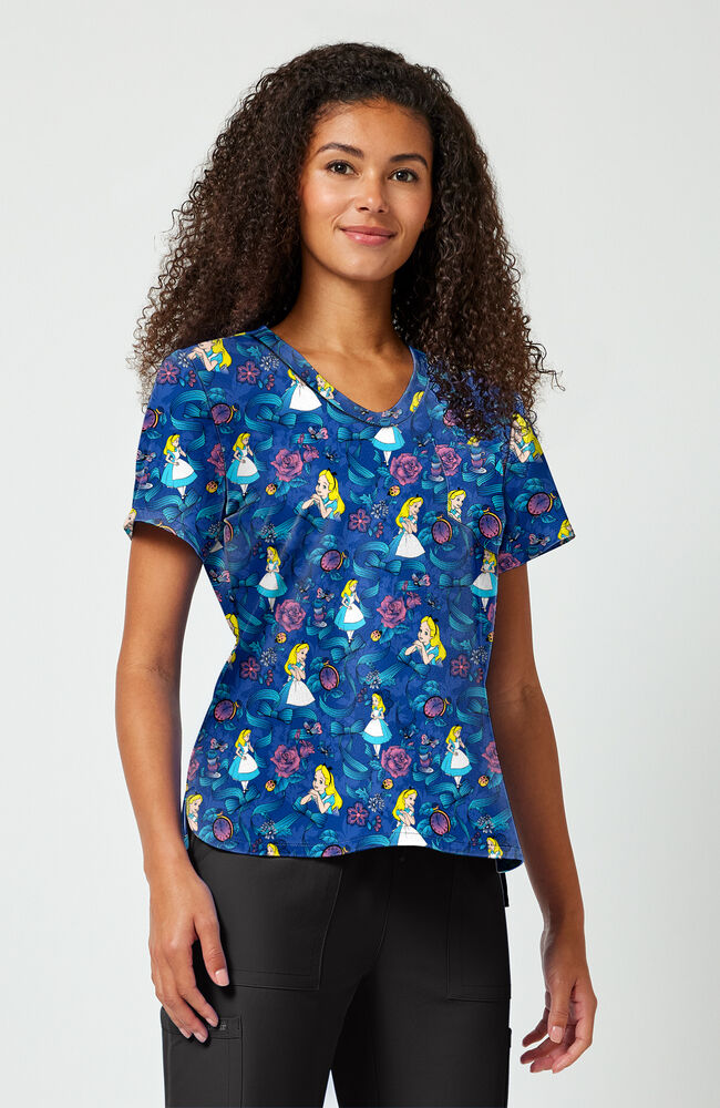 Women's Bow-tanical Print Scrub Top – AllHeart