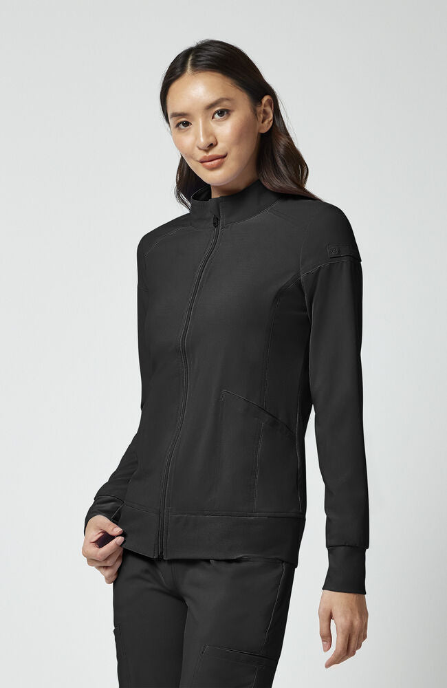 Women's Knit Zip Front Warm Up Scrub Jacket | Cherokee – AllHeart