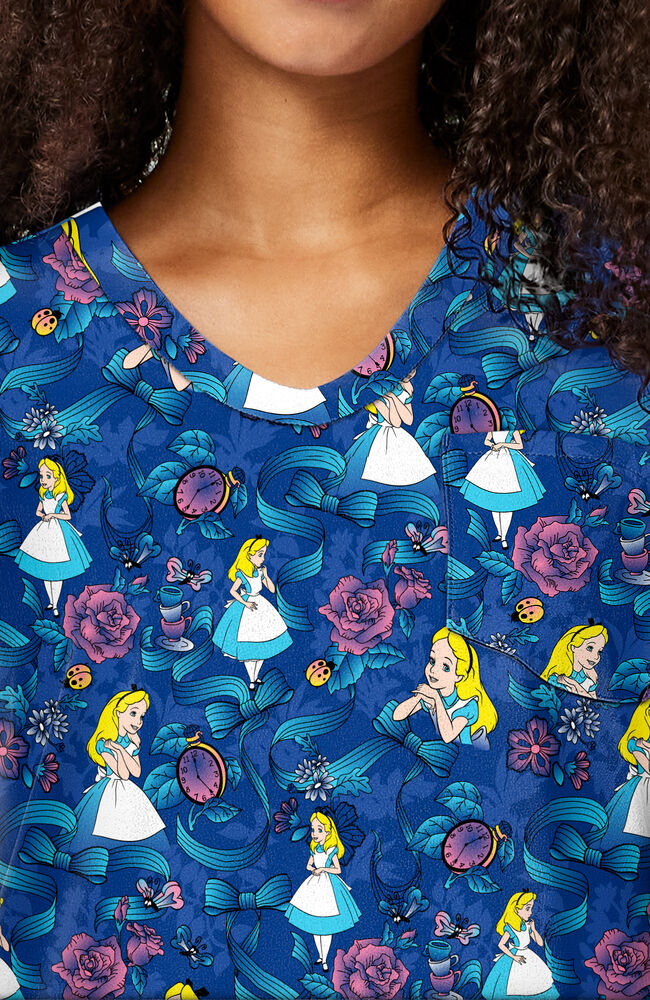 Women's Bow-tanical Print Scrub Top – AllHeart