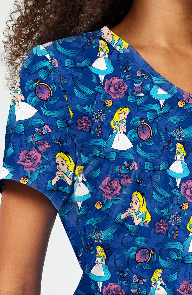Women's Bow-tanical Print Scrub Top – AllHeart
