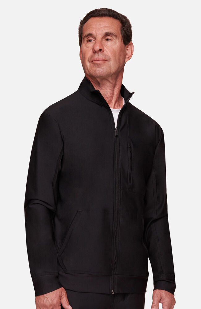Men's Zip Front Mock Neck Scrub Jacket | Cherokee – AllHeart