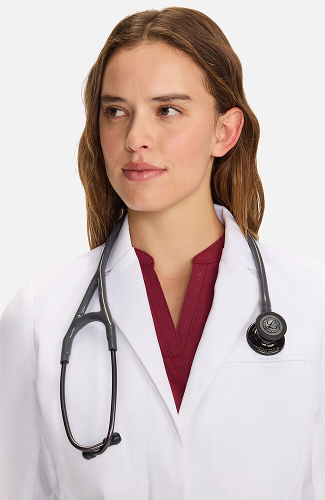Women's Zip Front Over The Knee Lab Coat 36