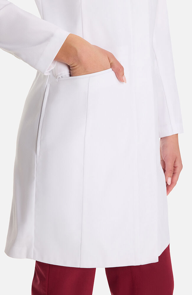 Women's Zip Front Over The Knee Lab Coat 36