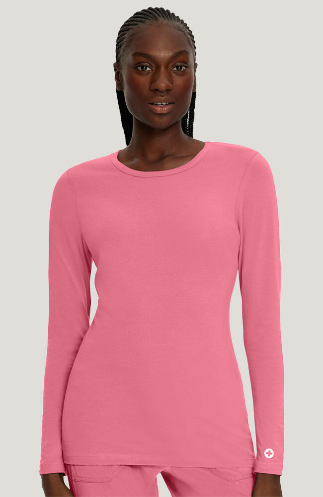 Allure by White Cross Women's Long Sleeve Crew Neck Solid Stretch T-Shirt |  AllHeart.com