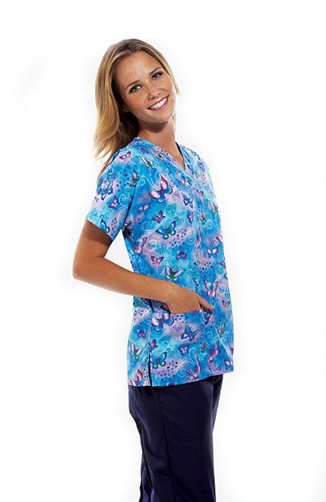Seasonal Scrubs & Uniforms - Nursing Print Scrub Tops & Jackets