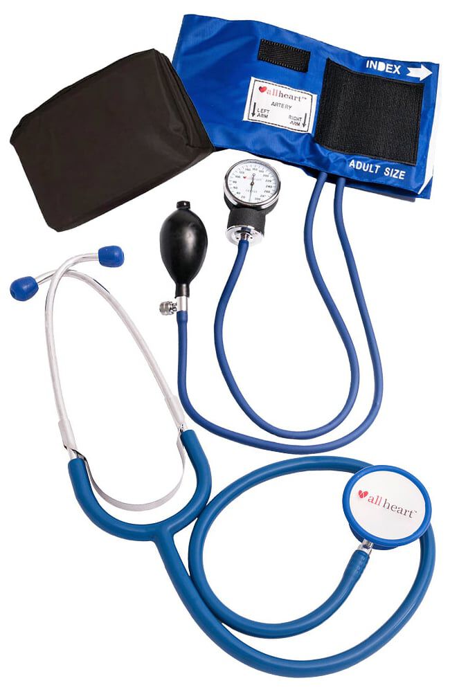 AllHeart Blood Pressure Aneroid and Dual Head Stethoscope Combination Set -  Nurse Kit Nurse Combo Kit | AllHeart.com
