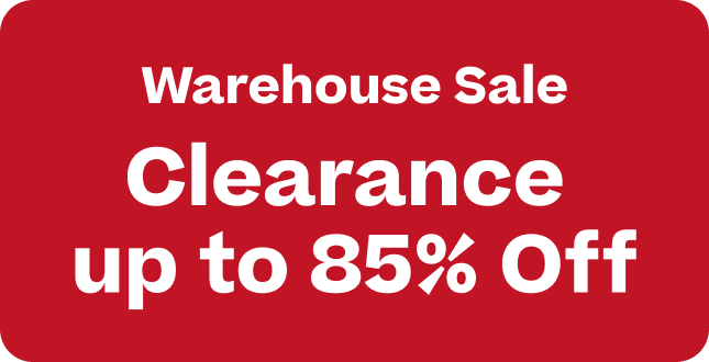 warehouse sale, clearance up to 85% off.