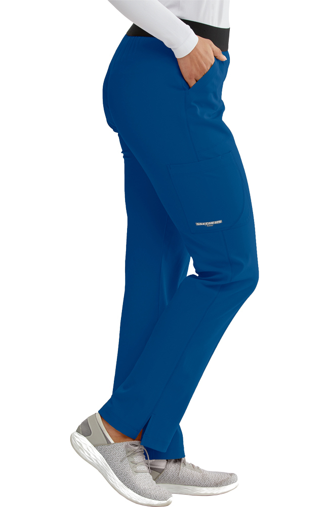 ComfortEase Women's Elastic Waist 2-Pocket Scrub Pants, Size 3XL Regular  Inseam, Black